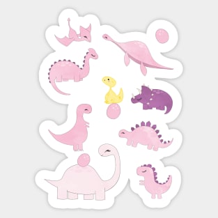 Pink Dinos Sticker